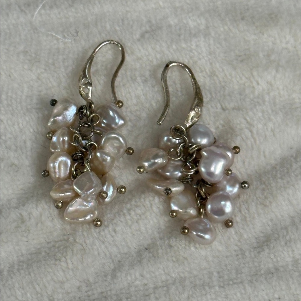 Elegant Pearl Cluster Earrings
